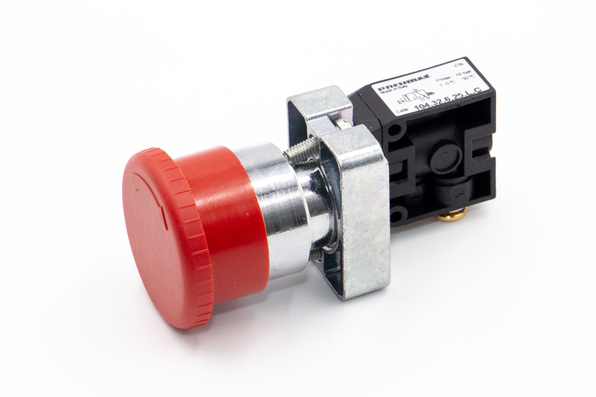 Microválvula 3/2 pulsador seta 2 posiciones