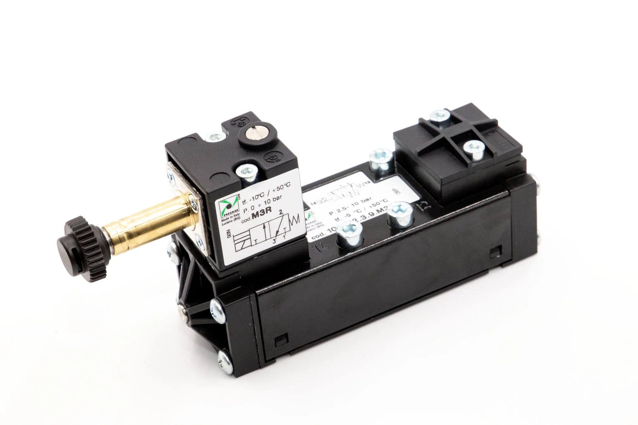Electroválvula de tecnopolímero ISO 5599-1 5/2 talla 1 solenoide - diferencial con M3P