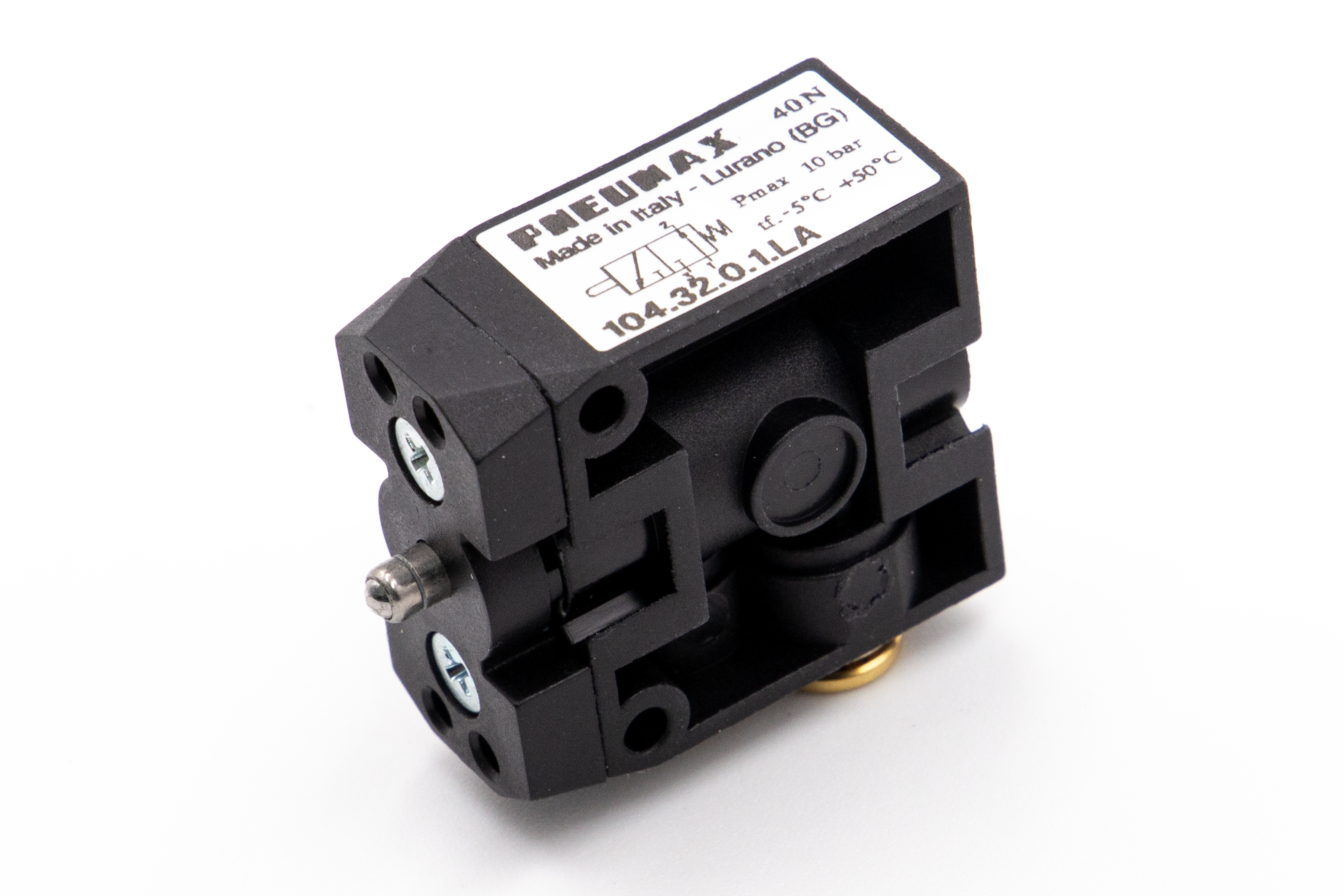 Microválvula 3/2 esfera - muelle