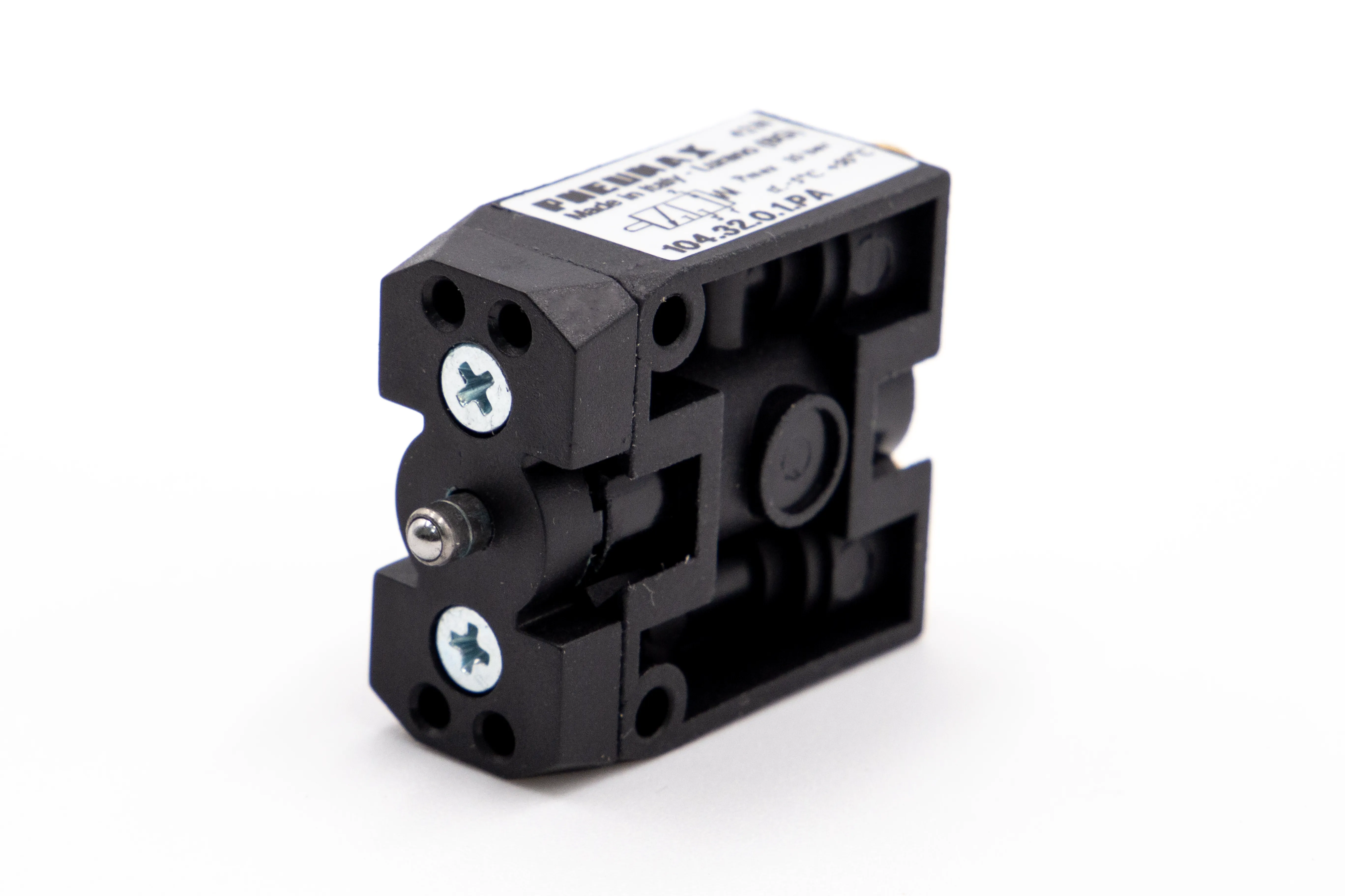 Microválvula 3/2 esfera - muelle