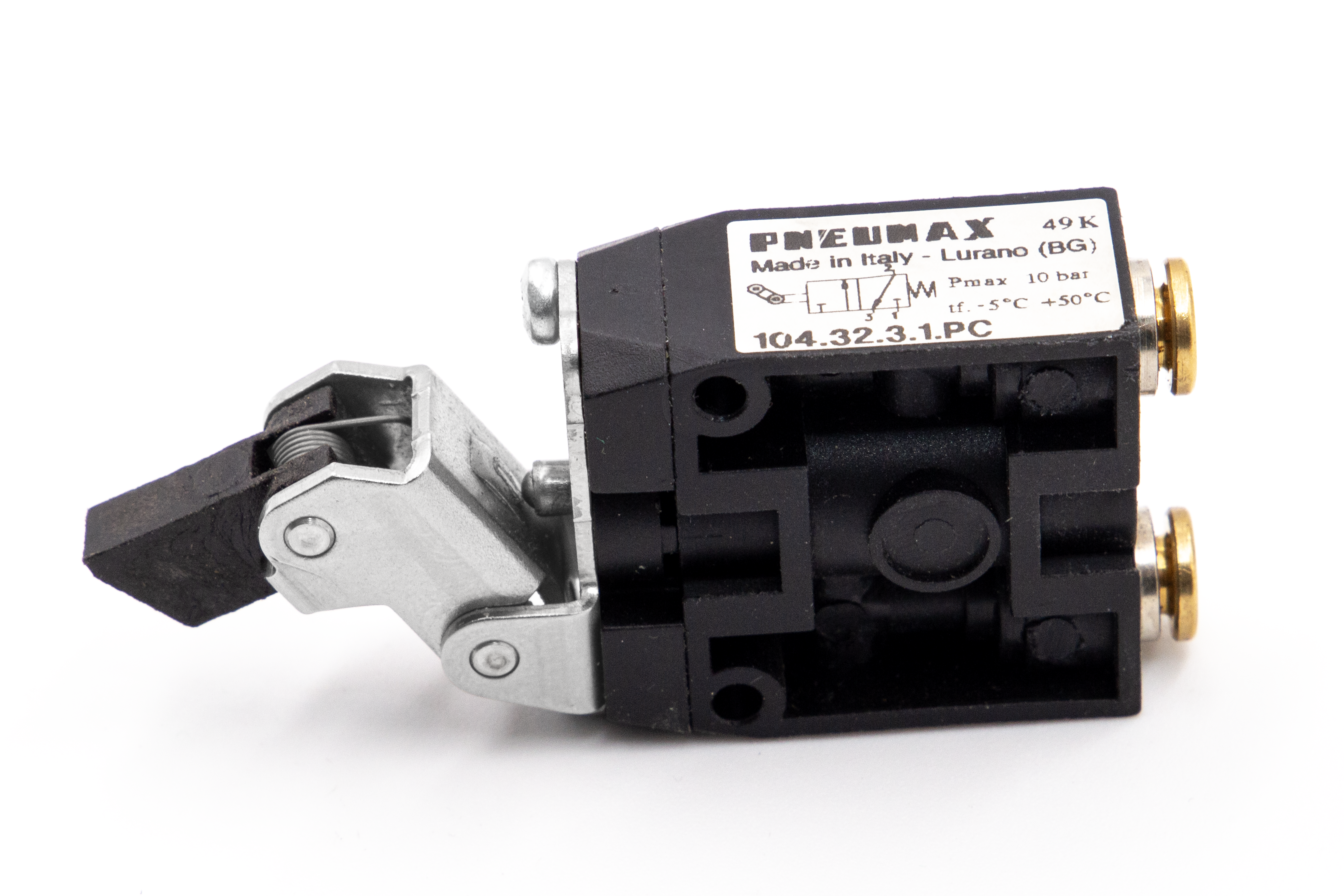 Microválvula 3/2 palanca unidireccional - muelle