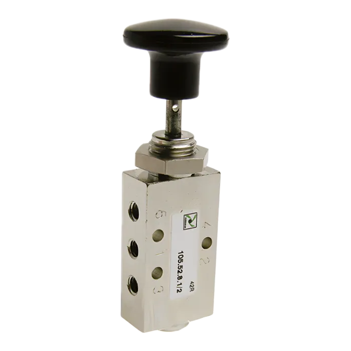 Microválvula 3/2 M5 pulsador tirador 2 posiciones