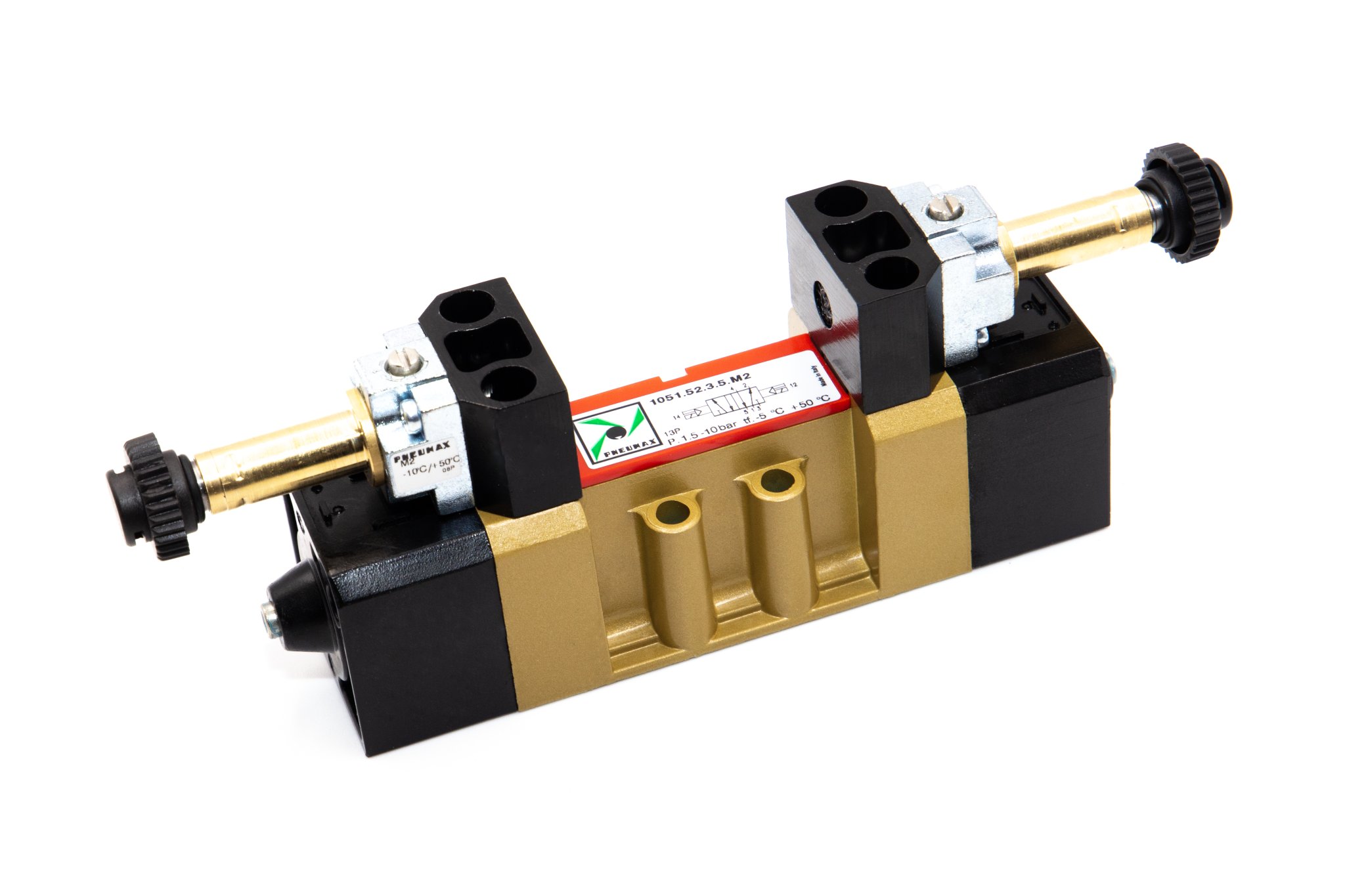 Electroválvula ISO 5599-1 5/2 talla 2 solenoide - solenoide con M2