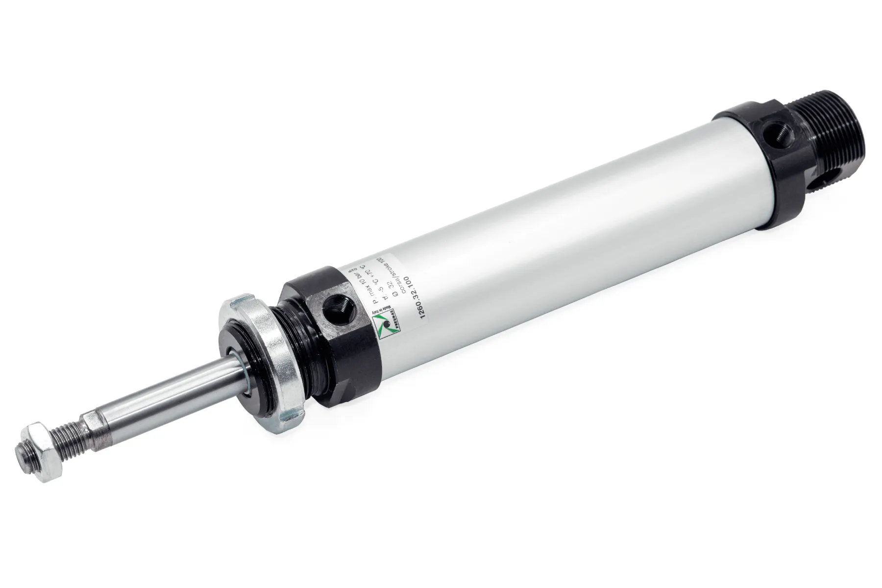 Microcilindro Ø32 carrera 50 de tapas roscadas doble efecto