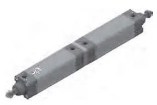 Cilindro ecoplus Ø80 carrera 300+200 versión tándem vástagos contrapuestos de acero inoxidable magnético y doble efecto