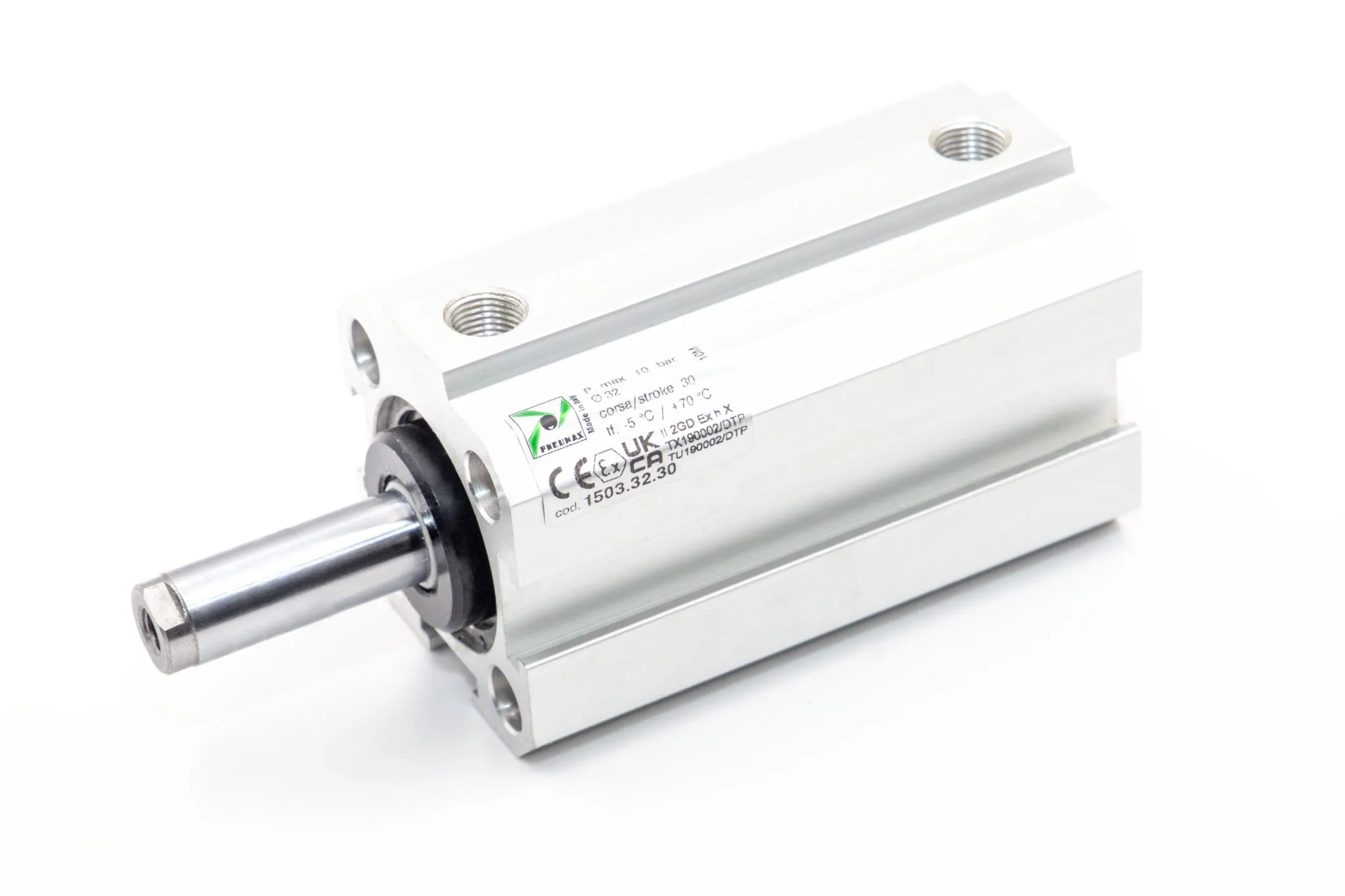 Cilindro compacto Ø50 carrera 75 versión base, juntas NBR y doble efecto