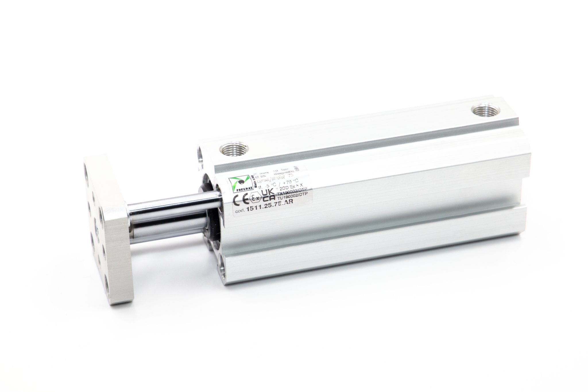 Cilindro compacto Ø20 carrera 40 versión base, magnético, juntas NBR y doble efecto