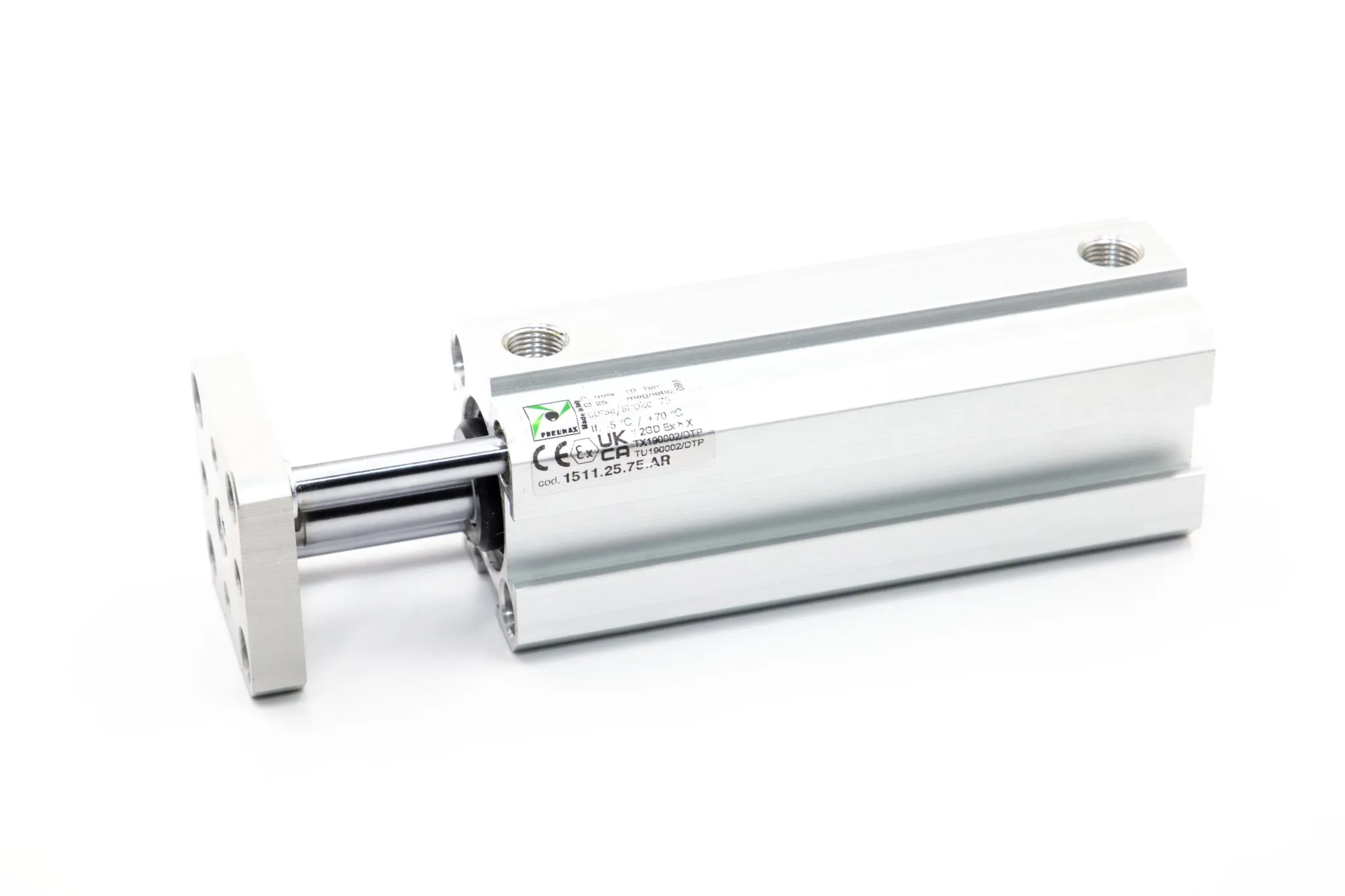 Cilindro compacto Ø20 carrera 40 versión base, magnético, juntas NBR y doble efecto