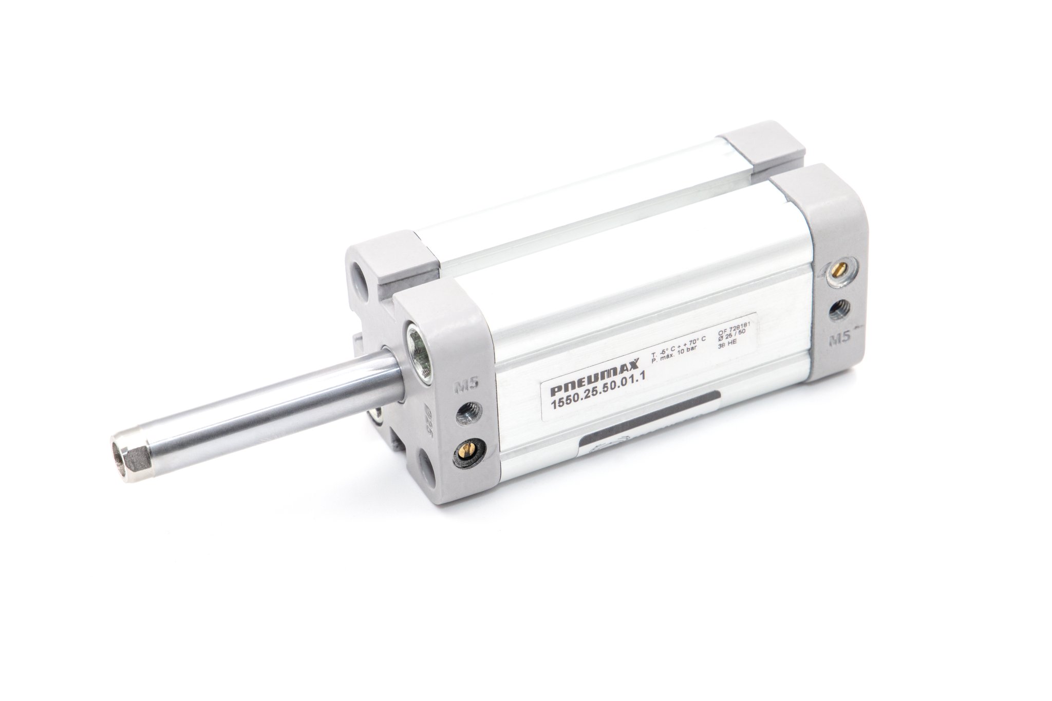 Cilindro Ecompact Ø40 carrera 50 versión base, vástago cromado C43 con rosca hembra, magnético y doble efecto