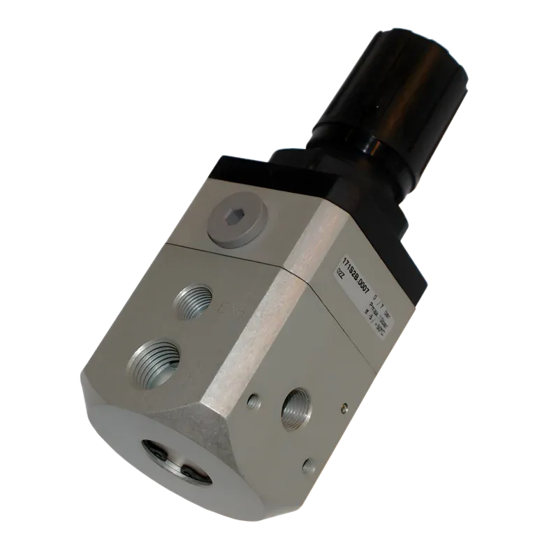 Regulador de alta precisión de cuerpo en aluminio G1/4" - talla 1, pomo no bloqueable, 0,1 - 7 bar