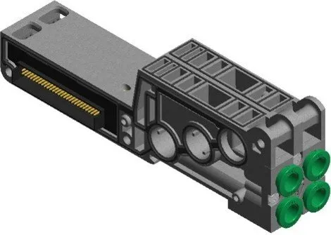 Base doble Ø 8 para electroválvula biestable para serie 2200 Optyma32-S