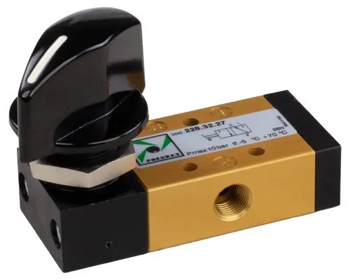 Válvula 3/2 G1/8" selector lateral 2 posiciones