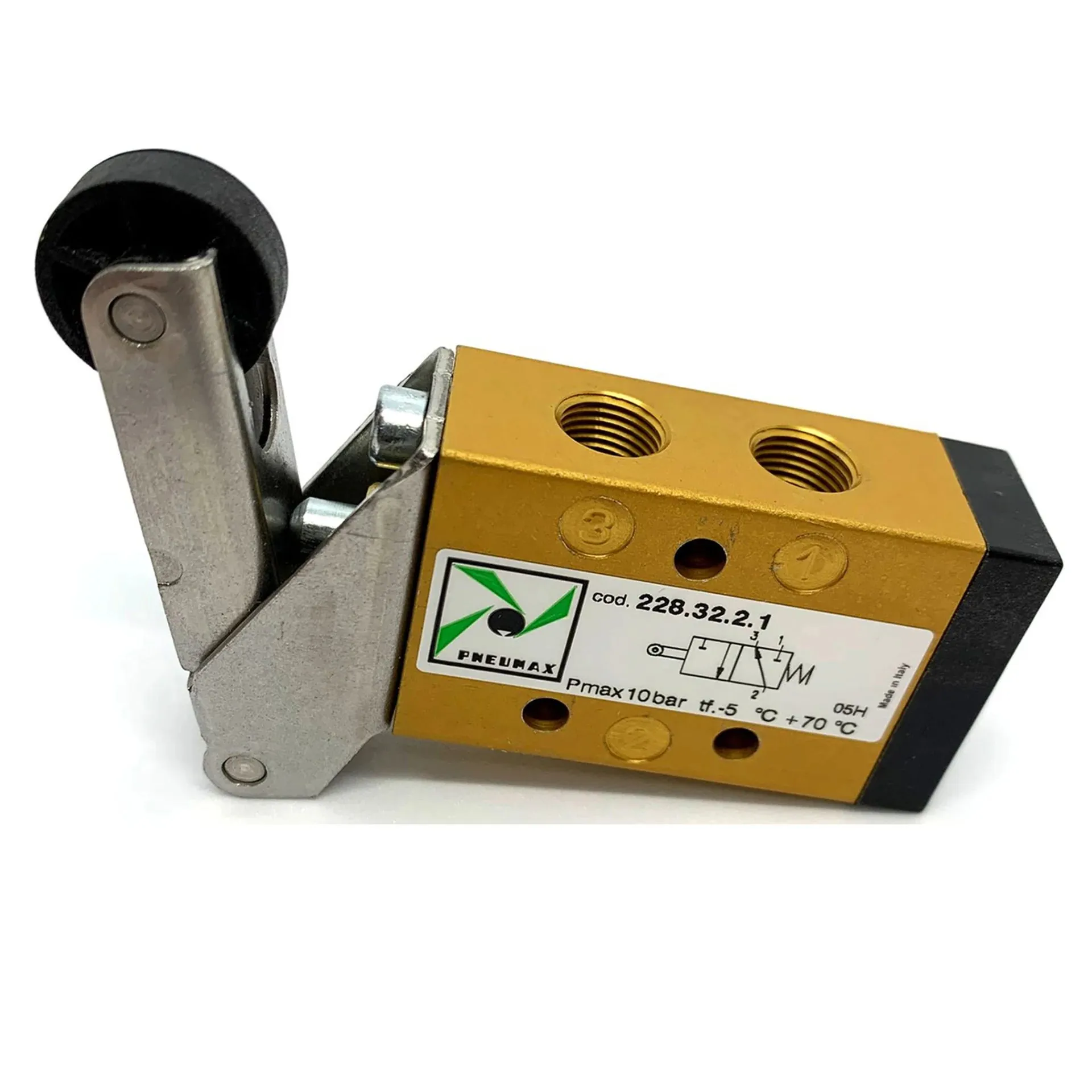 Válvula 3/2 G1/4" palanca rodillo diferencial