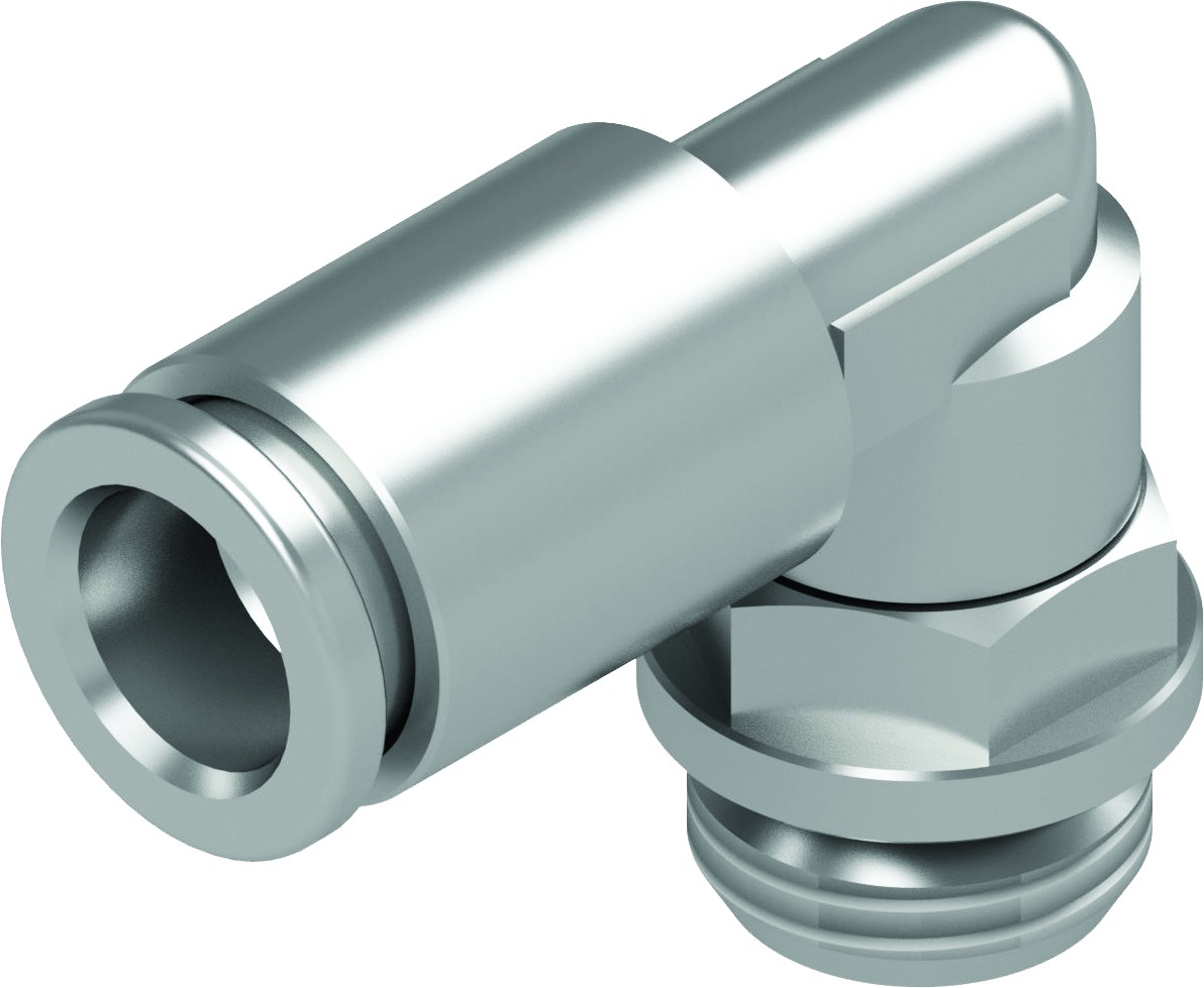 Racor codo macho conexión tubo Ø6 conexión rosca paralela G1/4"