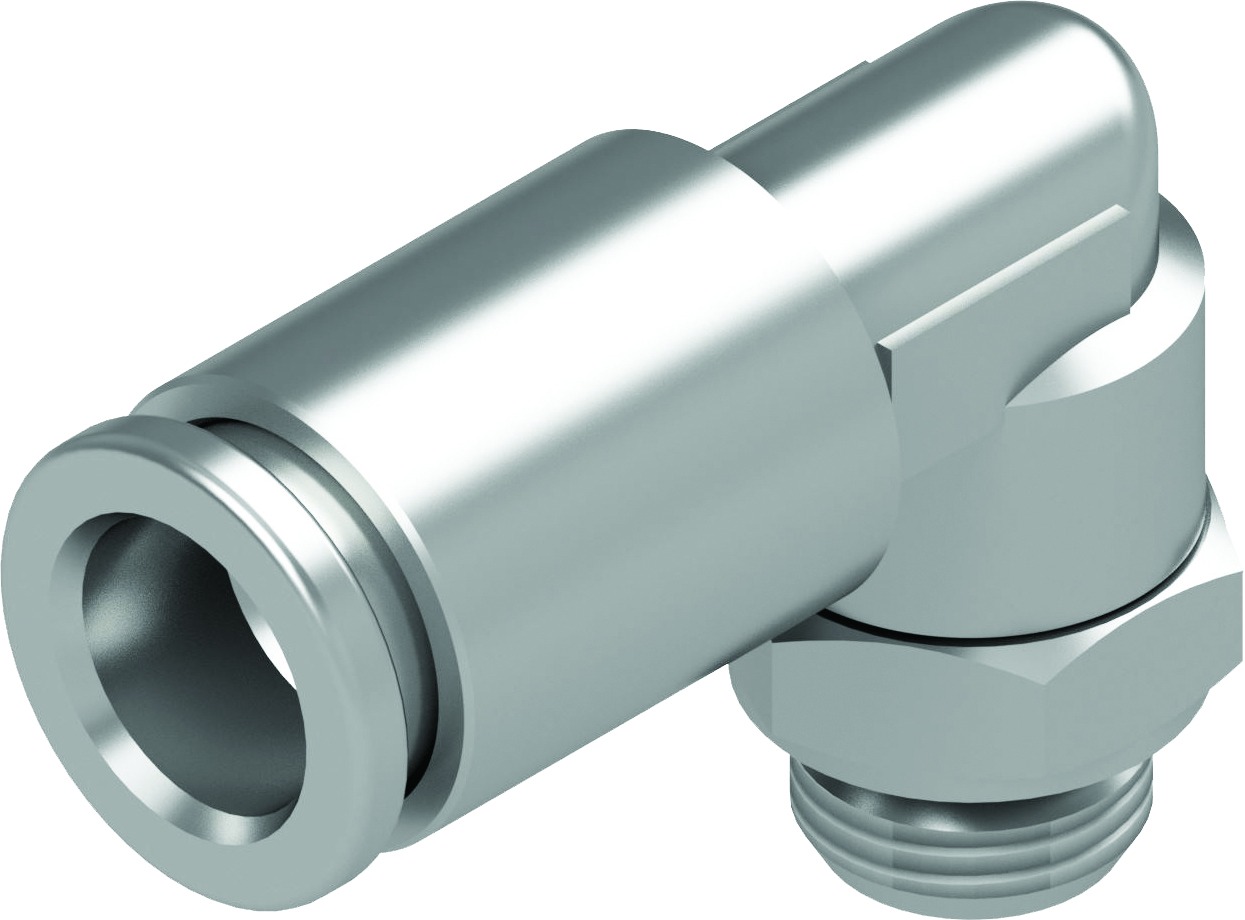 Racor codo macho conexión tubo Ø6 conexión rosca paralela G1/8"