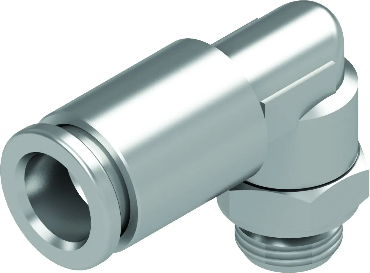 Racor codo macho conexión tubo Ø6 conexión rosca paralela G1/8"