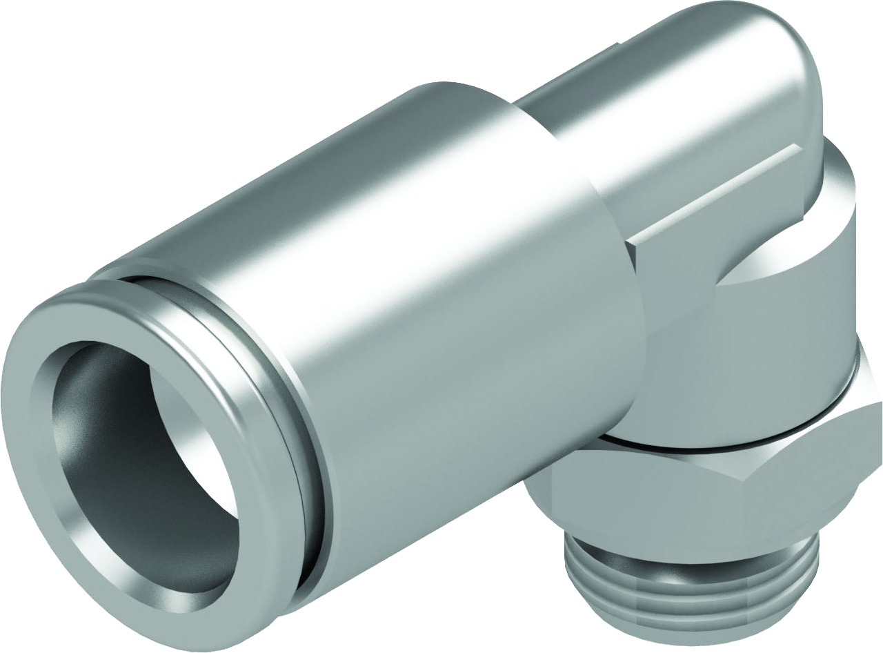 Racor codo macho conexión tubo Ø8 conexión rosca paralela G1/8"