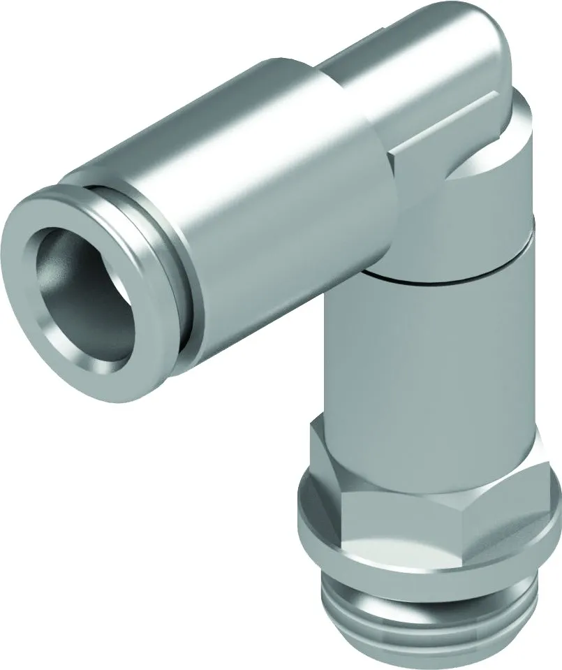 Racor codo prolongado macho conexión tubo Ø6 conexión rosca paralela G1/4"