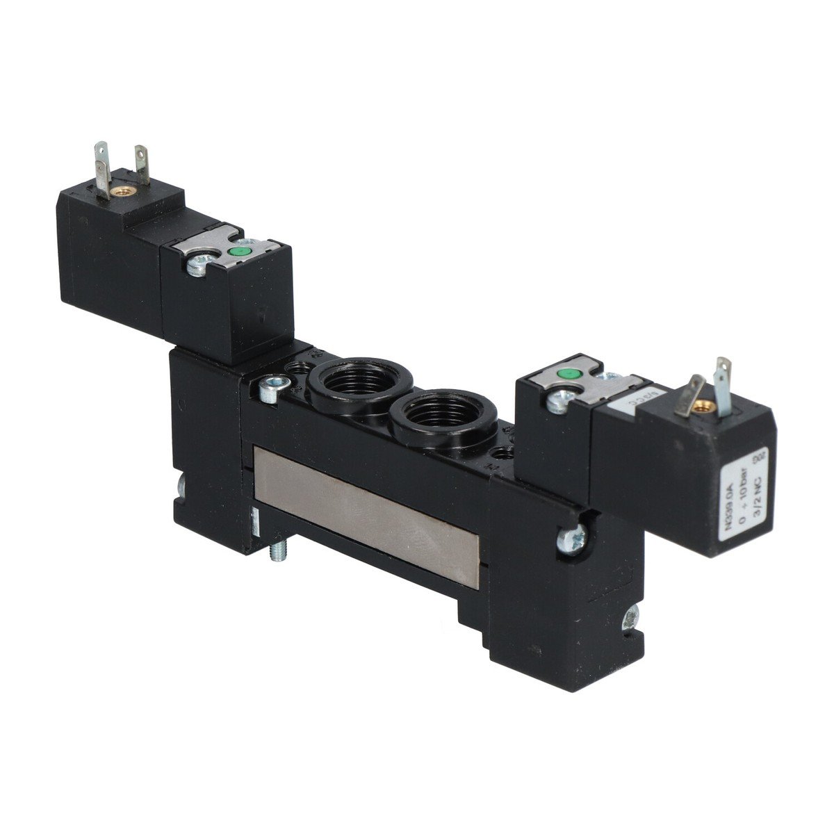 Electroválvula 18 mm FLAT 5/2 G1/4"solenoide - solenoide 24 VDC inversas