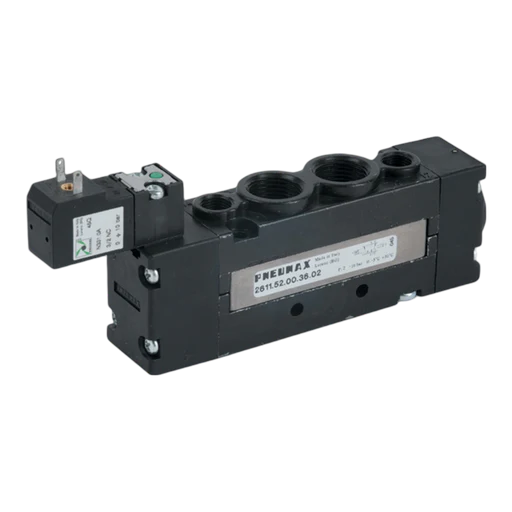 Electroválvula 26 mm LINE 5/2 G3/8" solenoide - diferencial 24 VDC