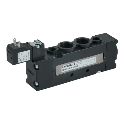 Electroválvula 26 mm LINE 5/2 G3/8" solenoide - diferencial 24 VDC