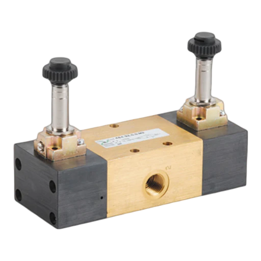 Electroválvula 5/3 G1/2" solenoide - solenoide centros cerrados