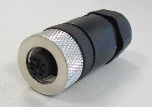 Conector de alimentación recto M12A 4P hembra