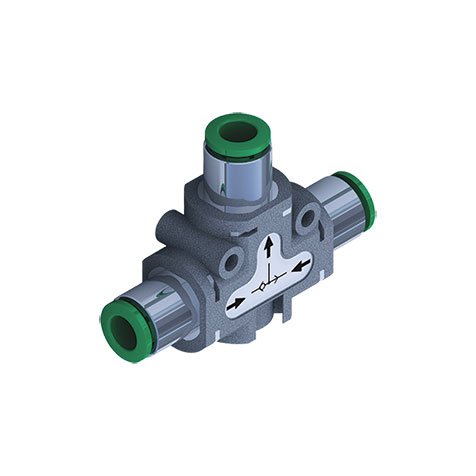 Válvula selector OR recto Ø4 - recto Ø4 - recto Ø4