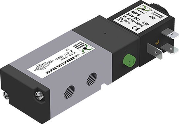 Electroválvula 5/2 G1/4" solenoide - muelle sin bobina
