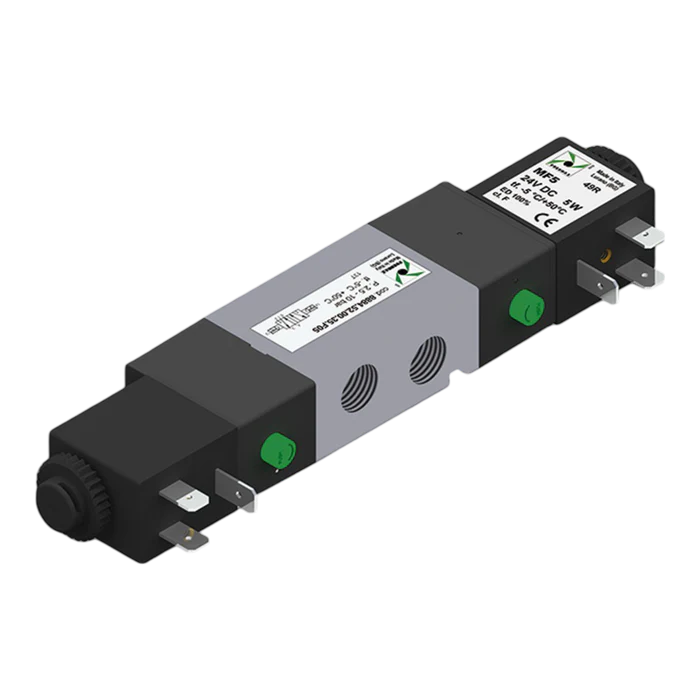 Electroválvula 5/3 G1/4" solenoide - solenoide, centros cerrados, 220 V 50-60 Hz