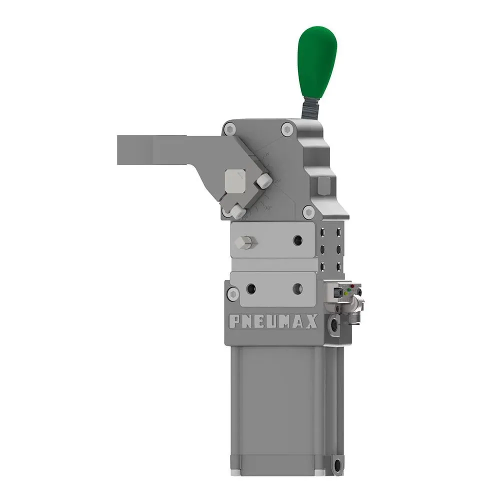 Brida neumática ligera Ø63, sensor M12 - PNP, rosca BSPP, sin brazo
