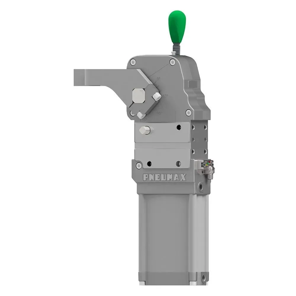 Brida neumática ligera Ø80, sensor M12 - PNP, rosca BSPP, sin brazo