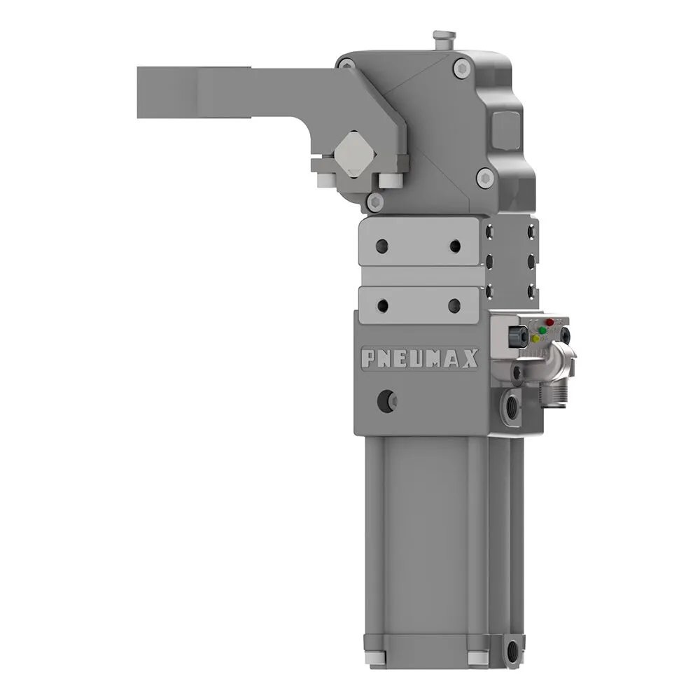 Brida de amarre neumática Ø40, sensor M12 - PNP, rosca BSPP, sin brazo