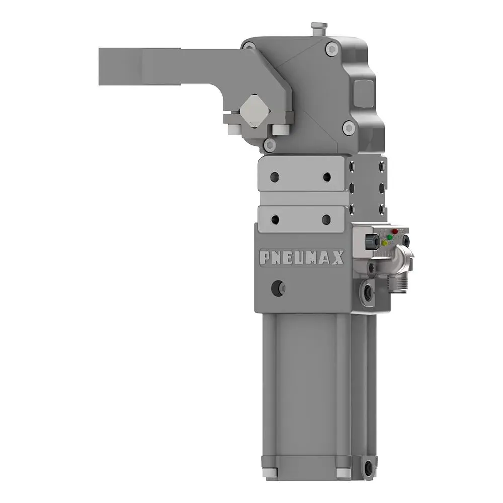 Brida de amarre neumática Ø40, sensor M12 - PNP, rosca BSPP, sin brazo