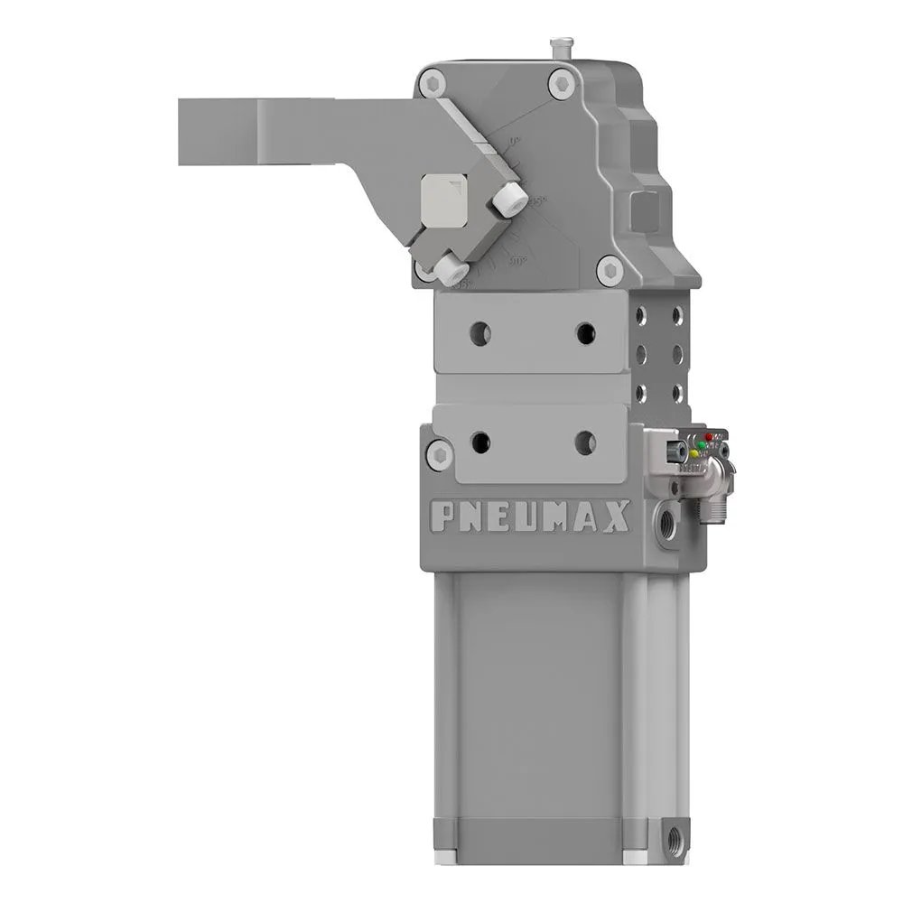 Brida de amarre neumática Ø63, sensor M12 - PNP, rosca BSPP, sin brazo