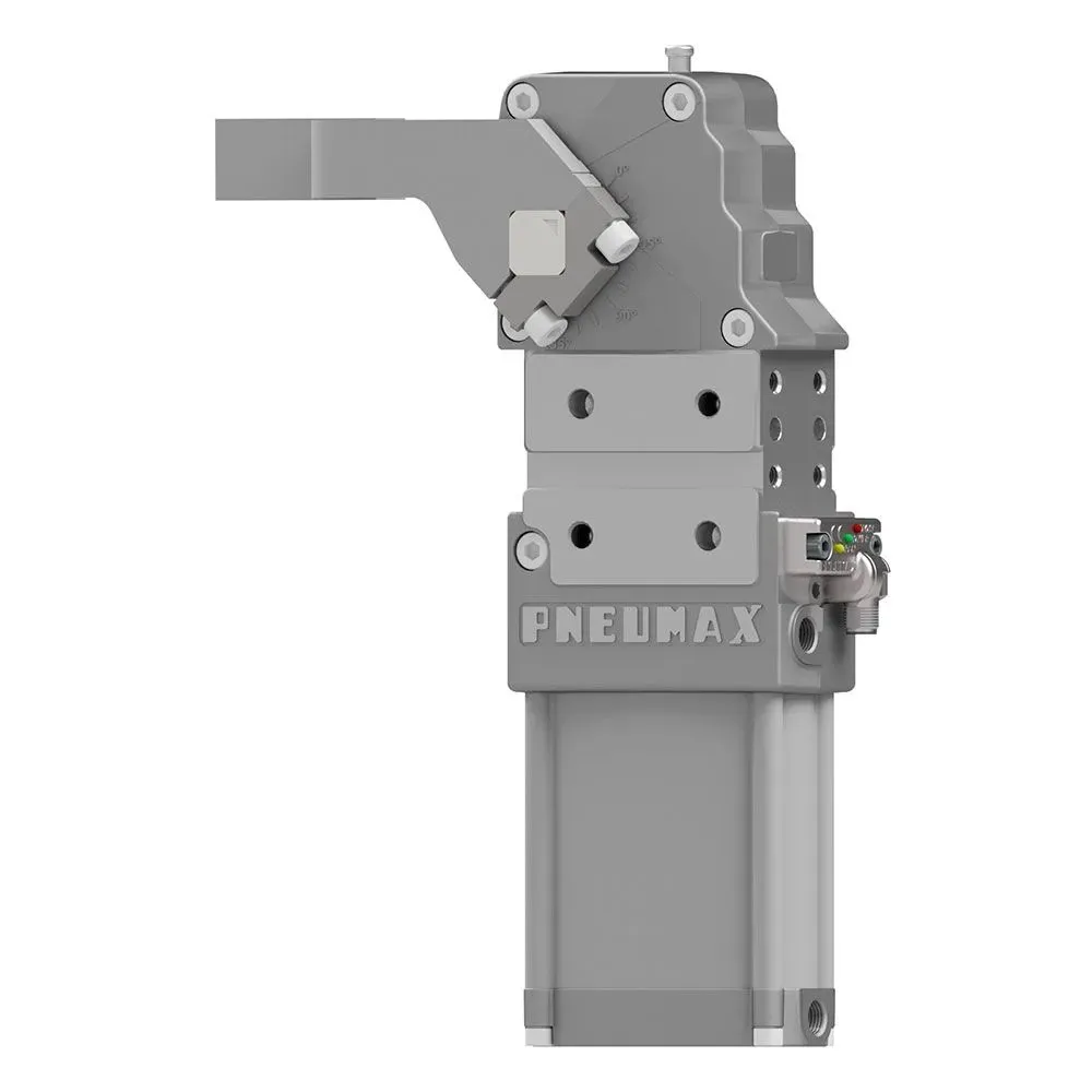 Brida de amarre neumática Ø63, sensor M12 - PNP, rosca BSPP, sin brazo