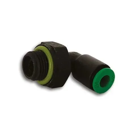 Codo macho giratorio tecnopolímero tubo Ø8 rosca  G1/4" BSPP