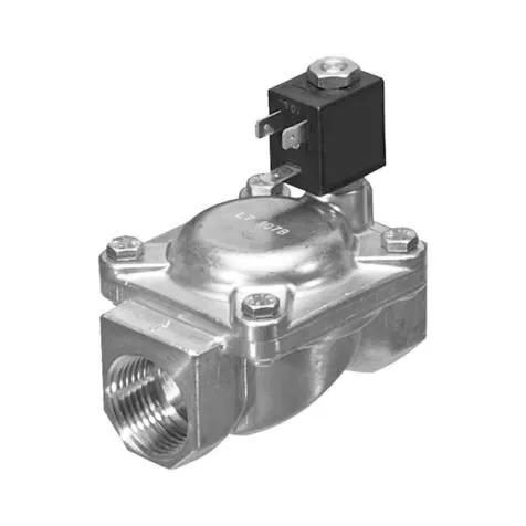 Electroválvula G3/4" 2/2 orificio 18 mm, NC, cuerpo en latón, juntas FPM, sin bobina