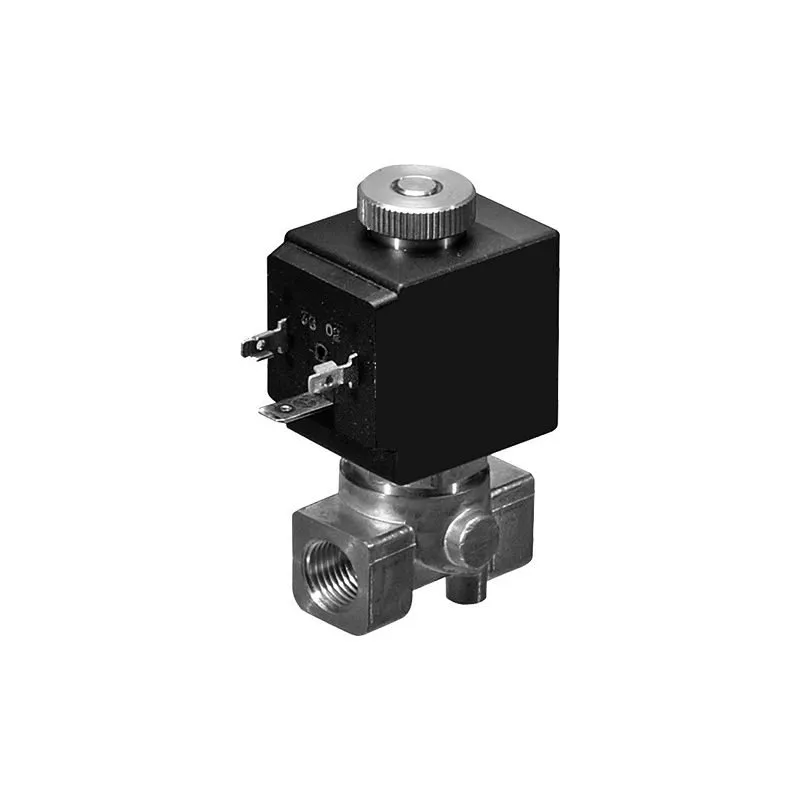 Electroválvula G1/4" 2/2 orificio 3,5 mm, cuerpo en latón, juntas FPM, 220 VAC (50-60 Hz)