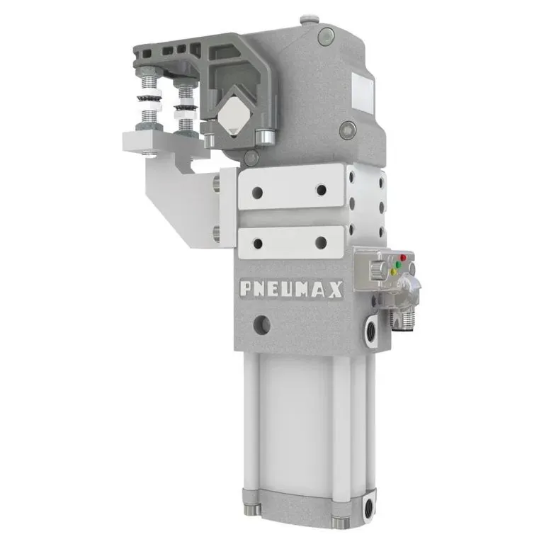 Pinza Ø40 sensor con conector giratorio M12 - PNP, G1/8", brazo aluminio