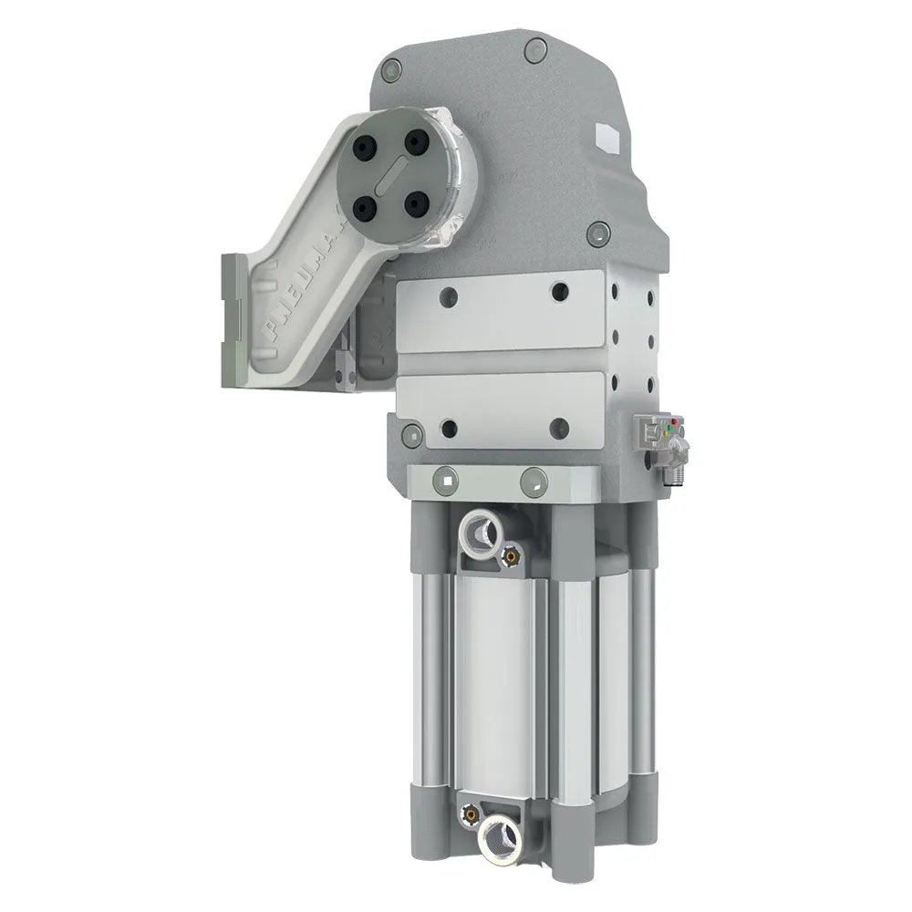 Volteador Ø100 apertura 0 - 90º, sensor M12 - PNP, sensor en el freno, mecanismo de desbloqueo