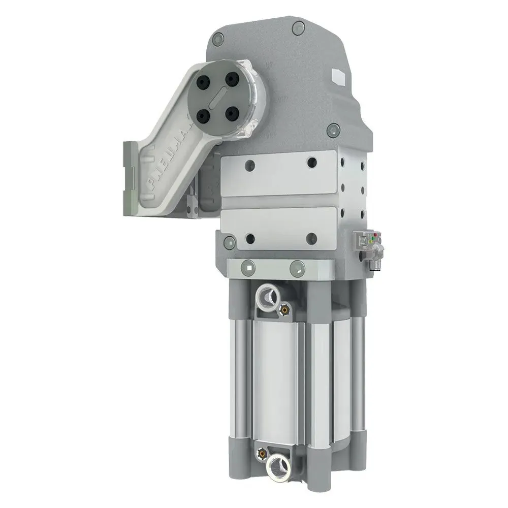 Volteador Ø100 apertura 0 - 90º, sensor M12 - PNP, sensor en el freno, mecanismo de desbloqueo