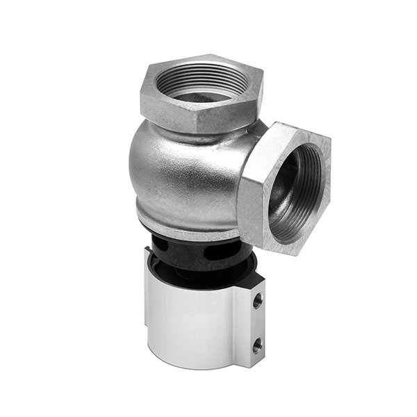 Válvula tapón G4" con cuerpo de bronce en L, magnético