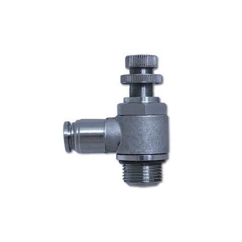 Regulador de caudal para cilindros tubo Ø4 rosca G1/8" BSPP
