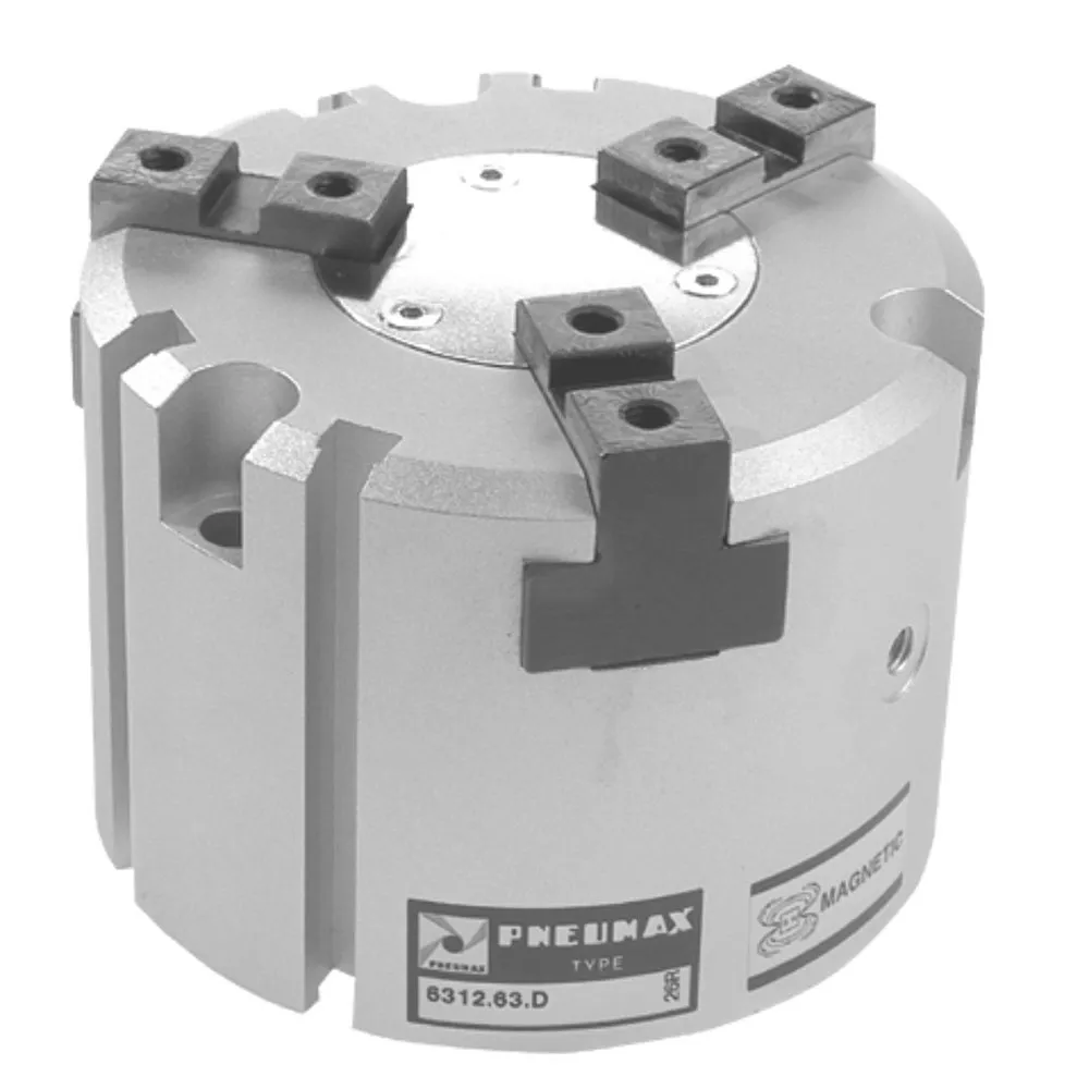 Pinza de tres dedos autocentrantes Ø40 de doble efecto