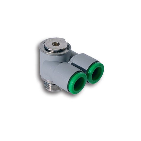 Codo banjo individual Y tubo Ø8 rosca paralela G1/4"