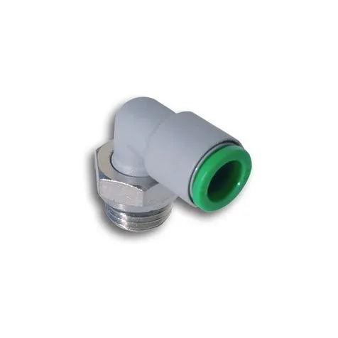 Codo tubo Ø8 rosca paralela G3/8"