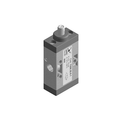 Válvula 5/3 G1/4" palanca lateral - muelle 3 posiciones estables, verde, centros cerrados