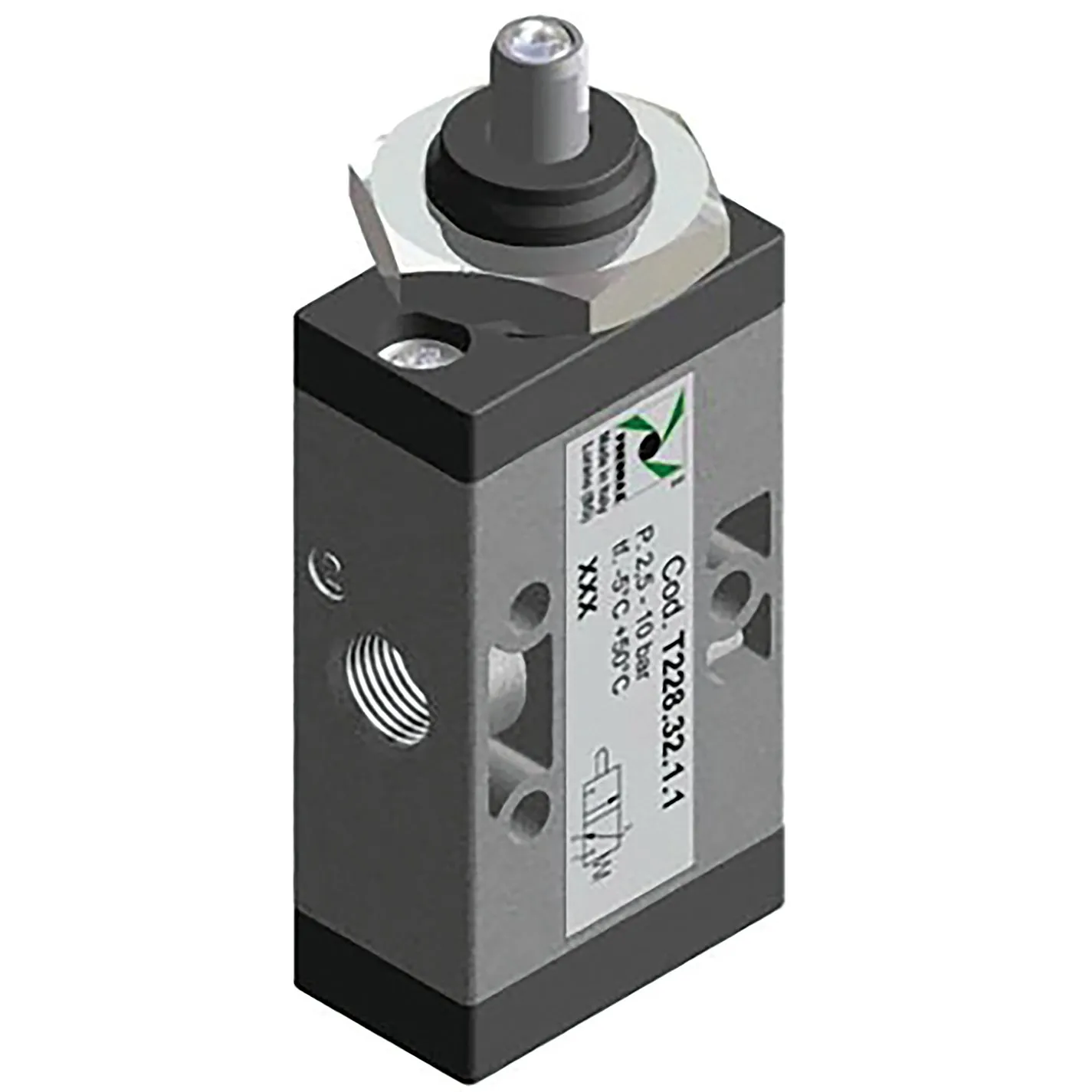 Válvula 5/2 G1/8" esfera panel - neumático