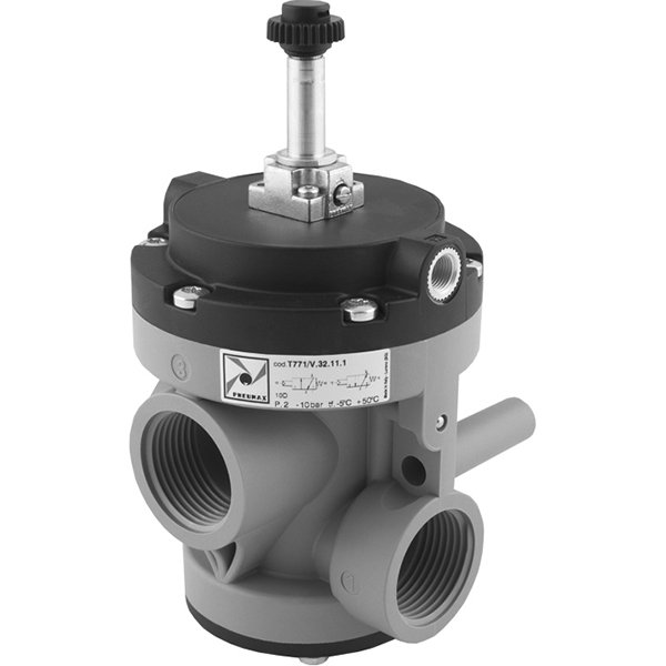 Electroválvula obturador 3/2 G1" solenoide - muelle, autoalimentada, normalmente cerrada